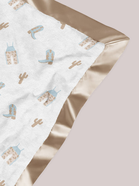 ultra-soft-thick-reversible-baby-blanket-howdy-partner-blue jujube bags at sophiasstyle.com